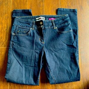 DARK WASH HIGH RISE SKINNY JEANS